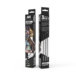 AK - TABLETOP SYNTHETIC BRUSHES SET